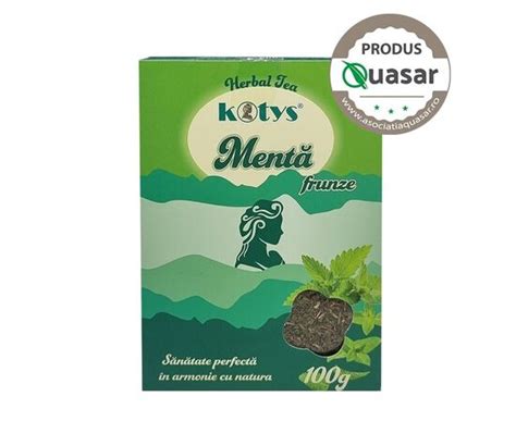 Ceai De Menta Frunze 100 G Kotys La 10 16Lei Nutriplantmed Ro