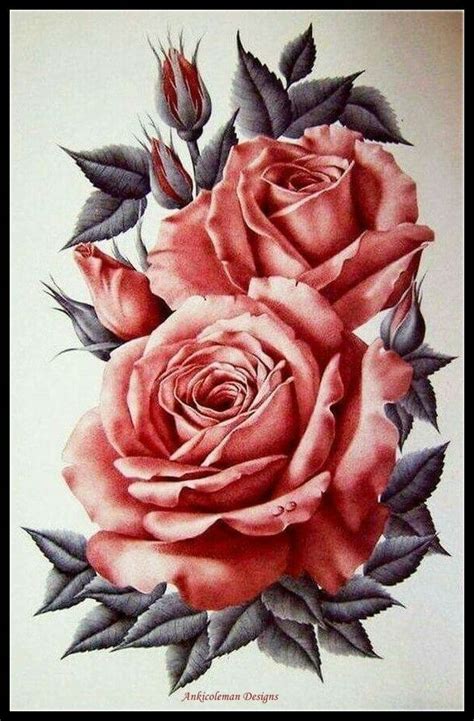 Red Rose Chart Diy Counted Cross Stitch Patterns Needlework