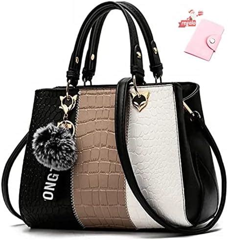 Mujeres Crossbody Bolso Bolsos De Hombro De Gran Capacidad De Cuero De