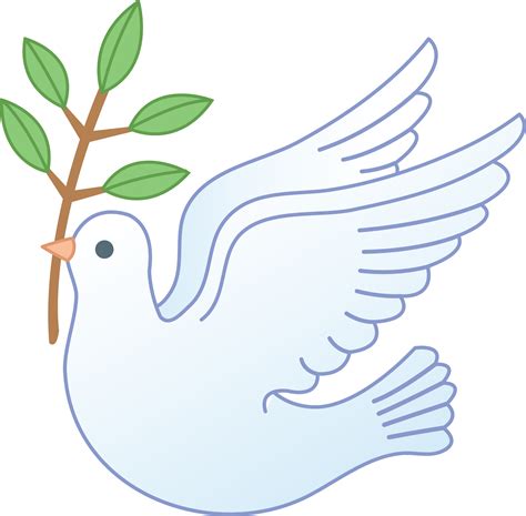 Peace Dove With Olive Branch Free Clip Art