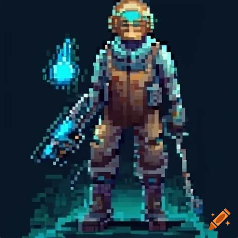 Pixel Art Sprite Of A Sci Fi Technician On Craiyon