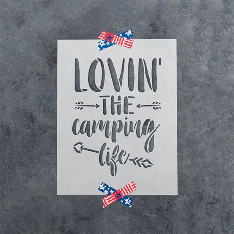 Camping Life Stencil Camp Stencil Life Stencil Love Etsy