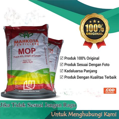 Jual Pupuk Kcl Mahkota Fertilizer MOP Origin Of Canada 1kg Repack