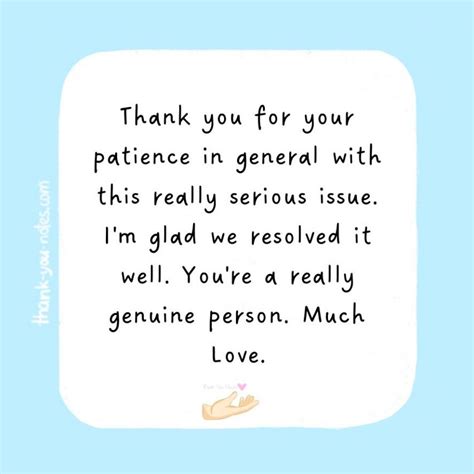 Exclusive Thank You For Your Patience Notes