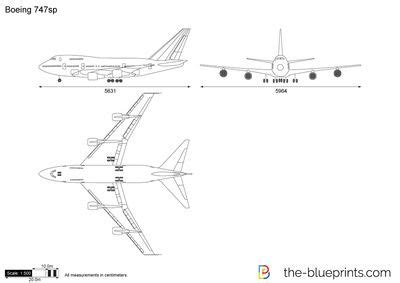 Blueprints > Modern airplanes > Boeing > Boeing 747SP | Boeing ...