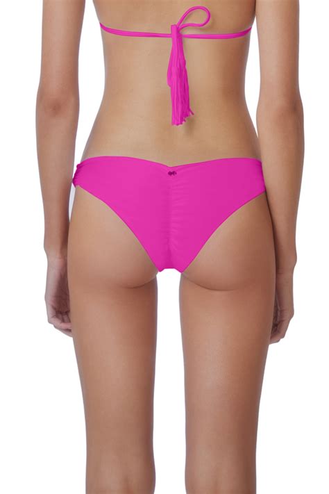 Pilyq Swim Hot Pink Isla Scrunch Bikini Bottom