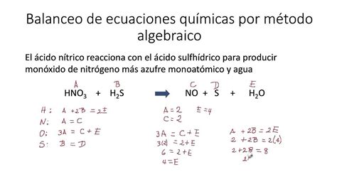 Balanceo Por M Todo Algebraico Youtube