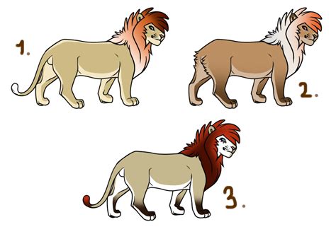 Adopts Male Lion Batch 1 By Msooe On Deviantart