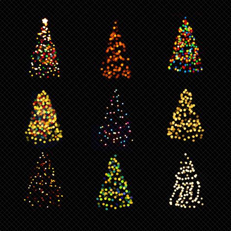 Christmas Tree Lights Bokeh Overlays Squijoo