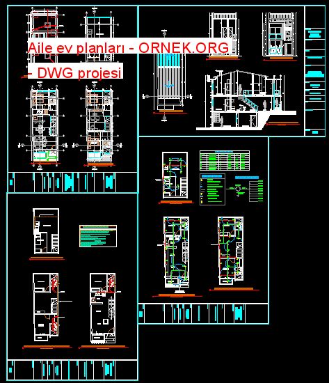 Aile Ev Planlar Dwg Projesi Autocad Projeler 44616 Hot Sex Picture