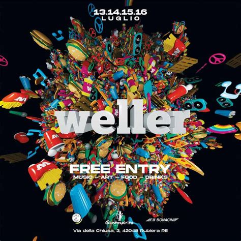 Weller Festival Rubiera RE Dal 13 Al 16 Luglio 2023 Cheventi It