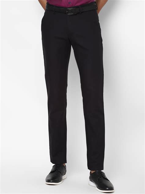 Buy Allen Solly Men Black Slim Fit Trousers Trousers For Men 18476642 Myntra