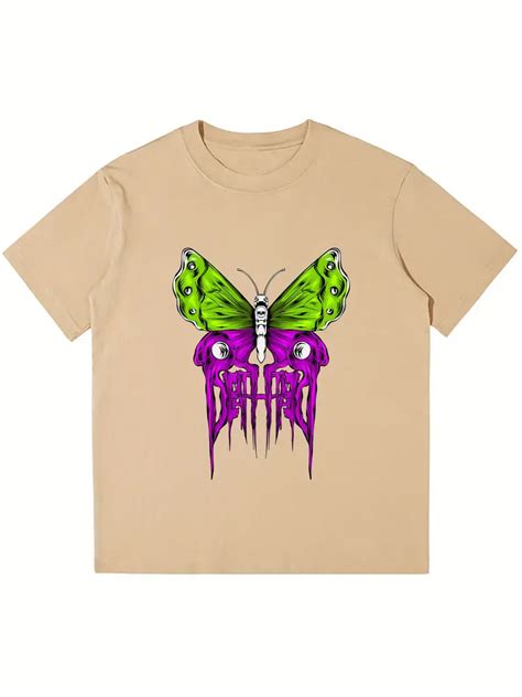 Butterfly Graphic Mens Short Sleeve T Shirt Comfy Stretchy Temu Ireland