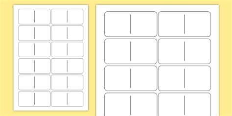 Blank Domino Template Teacher Made