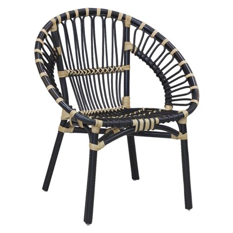 Black Rattan Chair Mfa3860 Aubry Gaspard