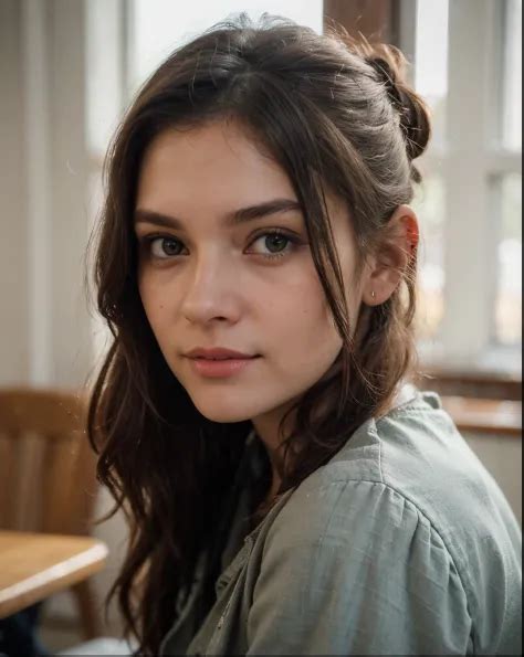 Cute Beautiful Sexy European Light Green Eyed Brunette 22 Years Old