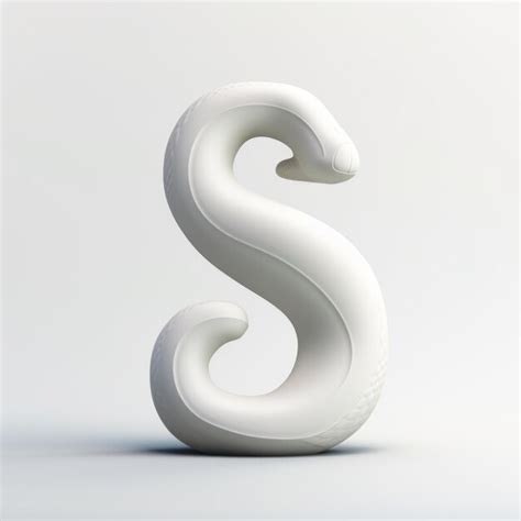 Premium Photo Cute Snake 3d Logo Sculpture With Ceramic Texture