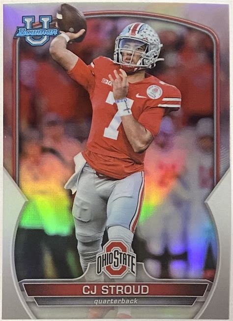 Cj Stroud 2022 Bowman University Chrome Ohio State Buckeyes Football