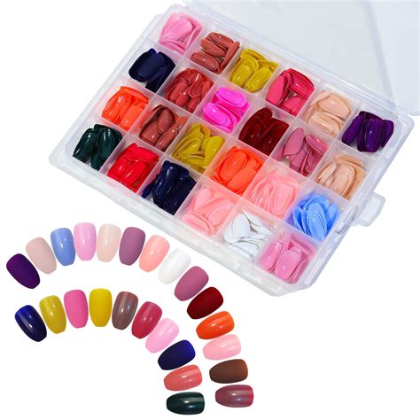 576Pcs Press On Nails Full Cover Fake Nails Tips Artificial Nails Fake