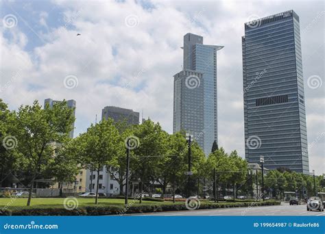 Frankfurt Am Main Germany June 19 2014 View Of City Financial