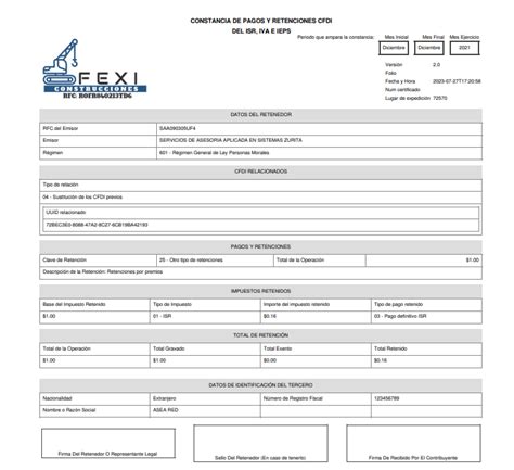 Guía Completa Sobre La Constancia De Pagos Y Retenciones En México Constancia