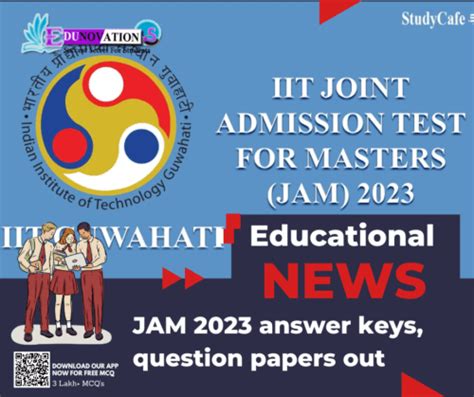 Jam 2023 Answer Keys Question Papers Out Edunovations