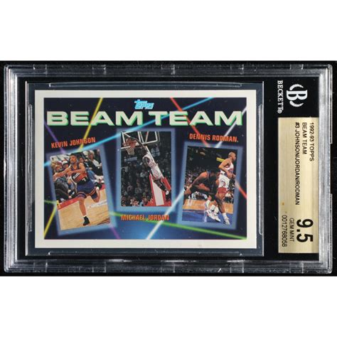 Michael Jordan Dennis Rodman Topps Beam Team Bgs