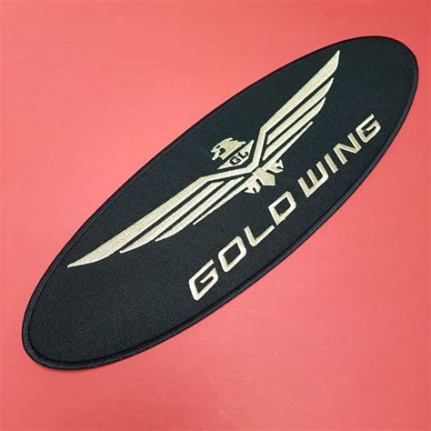 Ovale Gl Badge Geborduurd In Zwart Goud Maat X Cm