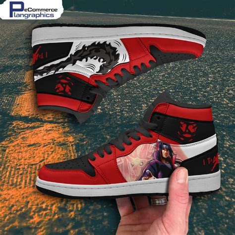 Itachi Akatsuki Sneaker Boots Custom Naruto Anime Jordan 1 High