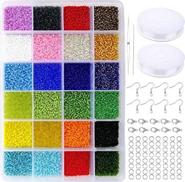 Amazon Tibaoffy Size Crafts Glass Seed Beads Mm Tiny Pony