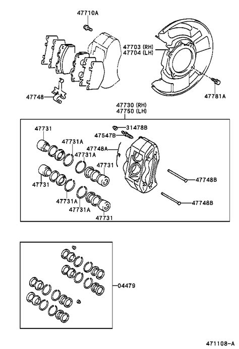 TOYOTA TACOMAVZN195L PRPDKAB POWERTRAIN CHASSIS FRONT DISC BRAKE