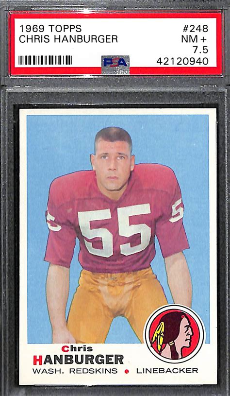 Lot Detail Lot Of 3 1969 Topps Redskins FB Cards Gogolak 205 PSA