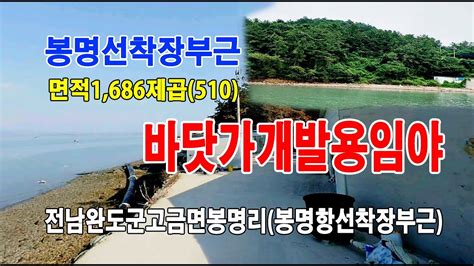 🏕23 036 전남완도군지역임야 고금면봉명리토지 🏞봉명마을봉명항선착장새벽수산양식장덕암산백운저수지임야510py매매