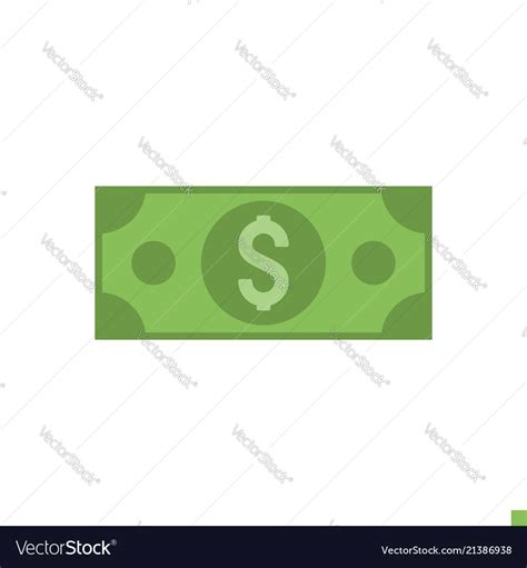 Dollar flat icon Royalty Free Vector Image - VectorStock