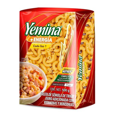 Sopa de codo liso 1 Yemina Energía 500 g Walmart