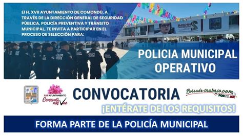 Convocatoria De Reclutamiento Polic A Municipal Operativo De Comond