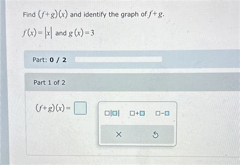 Solved Find F G X And Identify The Graph Of F G F X X Chegg