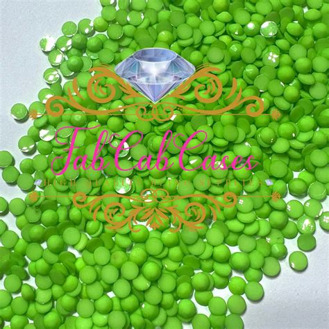 Opaque Solid Lime Green Rhinestones 2mm 6mm You Pick Size Fabcabcases