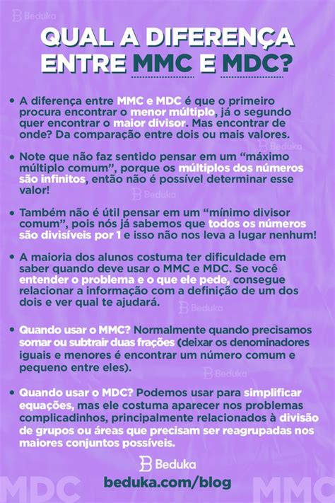Diferença Entre Mmc E Mdc - Qual A Diferença Entre Mmc E Mdc? Aprenda A Calcular! – PEMPAW