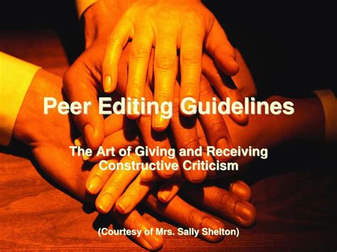 Peer Editing Guidelines Ppt Download