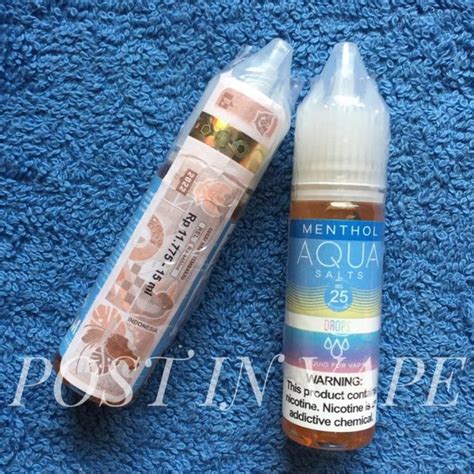 Jual Aqua Drops Menthol Ice Ml Salt Nic Liquid Vape By Ejm Piv Di