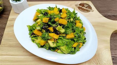 😋 Fácil Saludable Y Deliciosa Ensalada De Lechuga Y Mango 🥭🥗