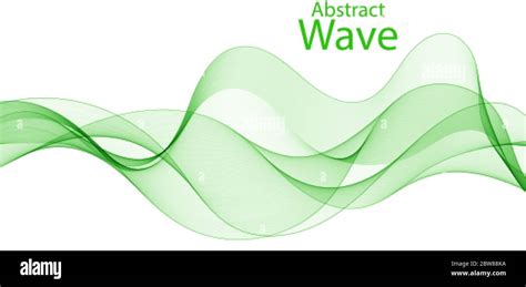 Smoky Green Wave Background For Presentation Cover Design For