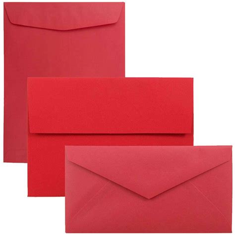 Red Solid Color Envelopes - Bold and Bright | JAM Paper