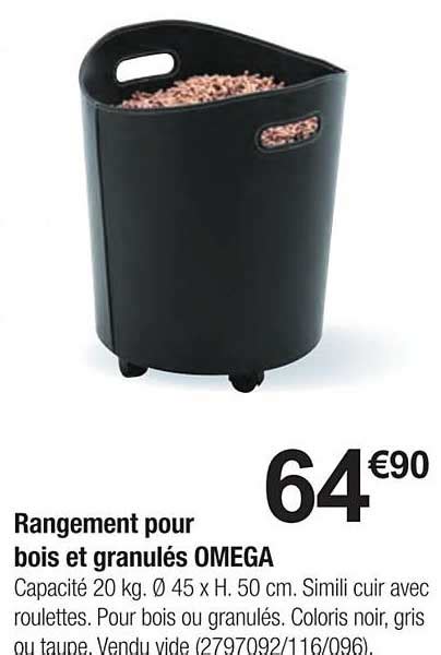 Promo Rangement Pour Bois Et Granul S Omega Chez Bricorama