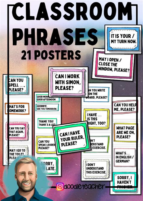 Classroom Phrases Poster Unterrichtsmaterial In Den F Chern