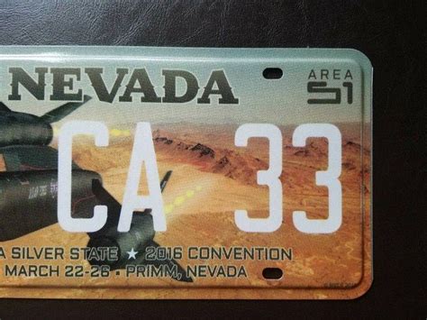 Alpca 2016 Area 51 Nevada Novelty Licence Plate 1927011393