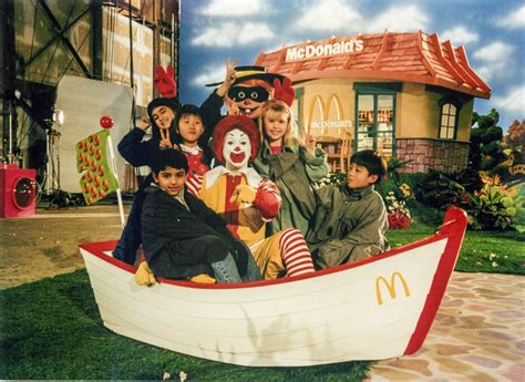 Ronald Mcdonald Hamburglar And Kids On The Set Of 1996s Us And