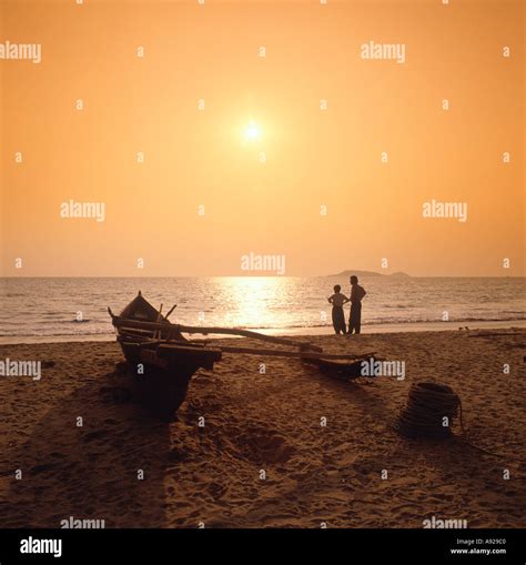 Sunset at Bogmalo Beach, Goa, India Stock Photo - Alamy