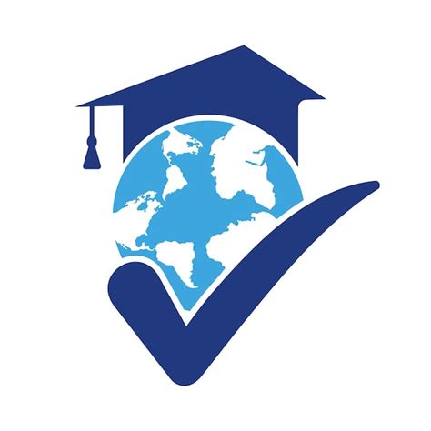 Premium Vector | Education world vector logo template with globe and ...